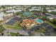 Aerial showing community amenities including pool and clubhouse at 2262 Swedish Dr # 12, Clearwater, FL 33763