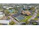 Aerial view of community features, including pool and tennis courts at 2262 Swedish Dr # 12, Clearwater, FL 33763