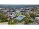 Aerial view of tennis courts and surrounding community at 2262 Swedish Dr # 12, Clearwater, FL 33763