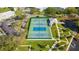 Aerial view of well-maintained tennis courts at 2262 Swedish Dr # 12, Clearwater, FL 33763