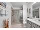 Bathroom with walk-in shower and vanity at 31371 Cabana Rye Ave, San Antonio, FL 33576