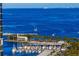 Coastal aerial view with a marina, pier, and waterfront access at 175 2Nd S St # P-08, St Petersburg, FL 33701