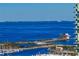 Aerial view of waterfront with a pier and marina at 175 2Nd S St # P-08, St Petersburg, FL 33701