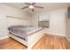 Large bedroom with a king-size bed and ceiling fan at 2633 Edgewater Falls Dr, Brandon, FL 33511