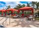 Relaxing cabanas by the pool offer shade and comfort at 2749 Via Cipriani # 1032A, Clearwater, FL 33764