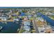 Aerial view showing home's waterfront location at 4315 Paradise Cir, Hernando Beach, FL 34607