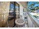 Private balcony with table and chairs at 6388 93Rd N Ter # 4603, Pinellas Park, FL 33782
