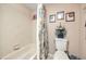 Clean bathroom with shower/tub combo and updated fixtures at 6388 93Rd N Ter # 4603, Pinellas Park, FL 33782