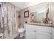 Bathroom featuring a vanity with granite countertops, a shower and tub combination at 6388 93Rd N Ter # 4603, Pinellas Park, FL 33782