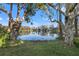 Serene lake view with lush greenery and mature trees at 905 Lake Fuller Dr, Lutz, FL 33548