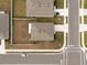 Aerial view showcasing a single-Gathering home's backyard and location within a residential area at 10303 Charlotte Dr, Parrish, FL 34219
