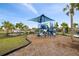 Playground with shaded playset and wood-chip surface at 10303 Charlotte Dr, Parrish, FL 34219
