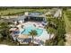 Aerial view of resort-style pool with surrounding lounge area at 12348 49Th E St, Parrish, FL 34219