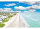 Beachfront property aerial view, showing homes and ocean at 16308 Gulf Blvd # 303, Redington Beach, FL 33708