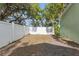 Large backyard area with white vinyl fence at 3804 N Arlington Ave, Tampa, FL 33603