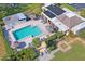 An aerial view of a inviting community pool at 4514 Superior Ln, Clearwater, FL 33762