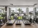 Fitness center with modern treadmills and ocean views at 5120 Marina Way # 112, Tampa, FL 33611