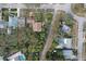 Aerial view showing home's location and surrounding neighborhood at 1149 Sedeeva St, Clearwater, FL 33755