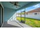 Covered and screened-in back patio at 11926 Cinnamon Fern Dr, Riverview, FL 33579