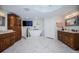Spa-like bathroom with freestanding tub, walk-in shower, and double vanity at 1860 N Fort Harrison Ave # 104, Clearwater, FL 33755