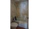 Bathroom with tub/shower combination and tiled floor at 6218 Palma Del Mar S Blvd # 503, St Petersburg, FL 33715