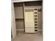 Large closet with built-in shelves, drawers, and hanging rods at 7009 Makers Way, Apollo Beach, FL 33572