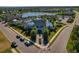 Aerial view of community clubhouse and pool area at 13584 Old Creek Ct, Parrish, FL 34219