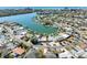 Bird's-eye view of waterfront home and neighborhood at 3738 Belle Vista E Dr, St Pete Beach, FL 33706