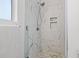Modern shower with marble tile and glass enclosure at 2747 3Rd N Ave, St Petersburg, FL 33713