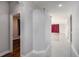 Bright hallway with hardwood floors leading into the open living room and kitchen at 4205 Morning Breeze Ct, Tampa, FL 33619