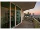 Modern balcony with city views at sunset at 450 Knights Run Ave # 1102, Tampa, FL 33602