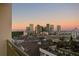 Sunset view of downtown city skyline at 450 Knights Run Ave # 1102, Tampa, FL 33602