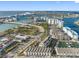 Wide aerial view of waterfront community and surrounding areas at 9219 Captiva Cir, St Pete Beach, FL 33706