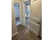 Small bathroom with pedestal sink and patterned floor tiles at 1714 2Nd E Ave, Bradenton, FL 34208