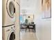 Stackable washer and dryer in unit, near living area at 19811 Gulf Blvd # 102, Indian Shores, FL 33785