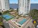 Complex view including tennis court and pool area at 3435 Bayshore Blvd # 601S, Tampa, FL 33629