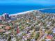 Aerial view of the property, close to the beach at 815 Lantana Ave, Clearwater Beach, FL 33767