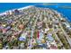 Aerial view of home near beach and water at 815 Lantana Ave, Clearwater Beach, FL 33767
