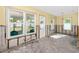 Dining room under reconstruction, showing exposed walls and flooring at 815 Lantana Ave, Clearwater Beach, FL 33767