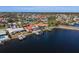Bird's eye view of the property and surrounding waterfront community at 1998 Massachusetts Ne Ave, St Petersburg, FL 33703