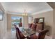 Bright dining room with glass table and canal view at 1998 Massachusetts Ne Ave, St Petersburg, FL 33703