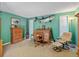 Home office with built-in desk and comfortable seating at 1998 Massachusetts Ne Ave, St Petersburg, FL 33703