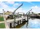 Private dock with two boat lifts at 5467 Bayou Grande Ne Blvd, St Petersburg, FL 33703