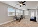 Bright sunroom with brick flooring and comfortable seating at 5467 Bayou Grande Ne Blvd, St Petersburg, FL 33703