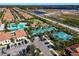 Community overview featuring pool, tennis, pickleball courts at 16847 Whisper Elm St, Wimauma, FL 33598