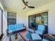 Peaceful screened porch, perfect for relaxing and enjoying the outdoors at 16847 Whisper Elm St, Wimauma, FL 33598