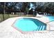 Octagonal hot tub surrounded by brick pavers at 37715 Aaralyn Rd, Zephyrhills, FL 33542