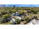 Aerial view of a neighborhood with lush greenery and various architectural styles at 408 E Amelia Ave, Tampa, FL 33602