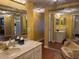 Clean bathroom with a large vanity and mirror at 4908 38Th S Way # 504, St Petersburg, FL 33711