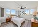 Bright bedroom with water views and hardwood floors at 500 Treasure Island Cswy # 307, Treasure Island, FL 33706